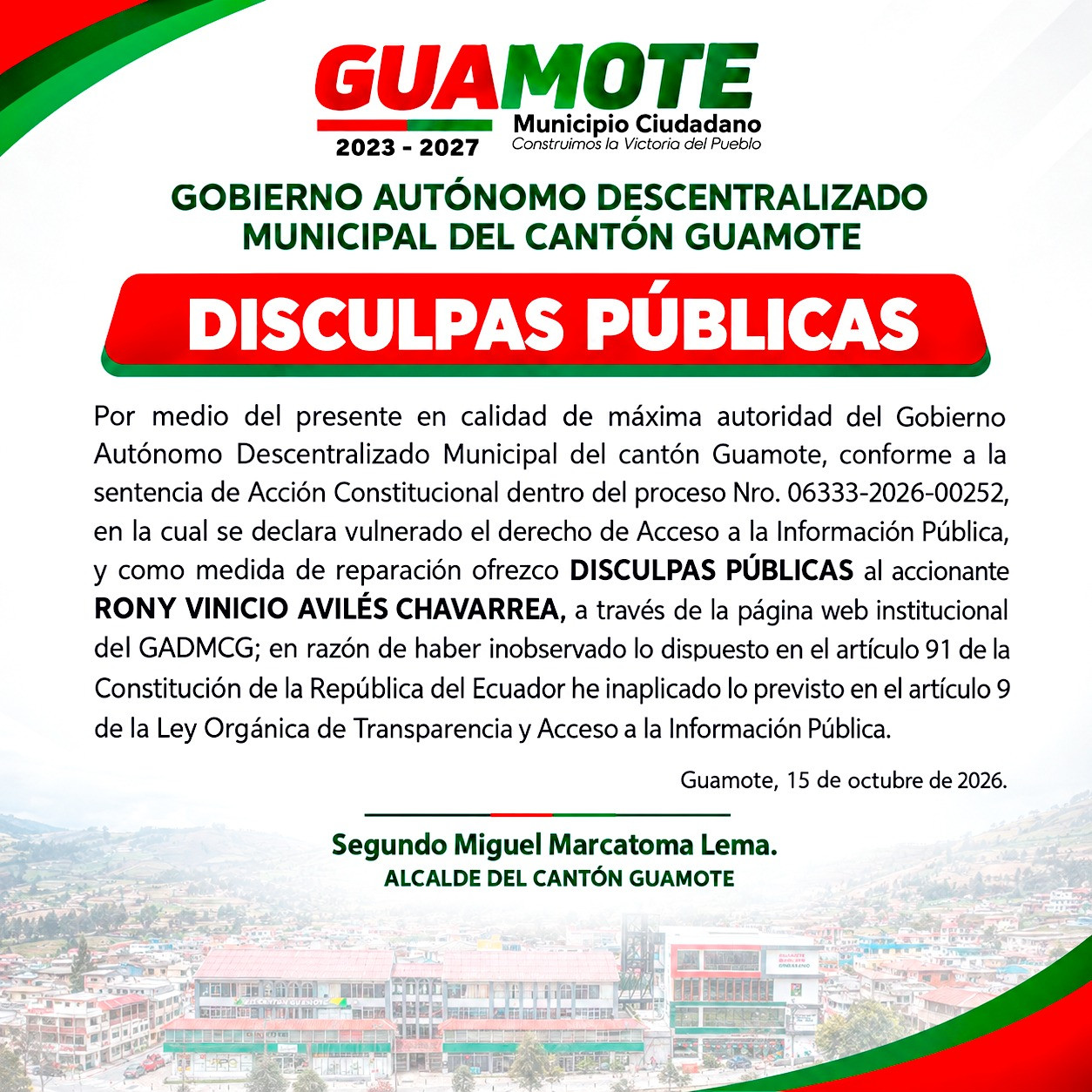 disculpas publicas